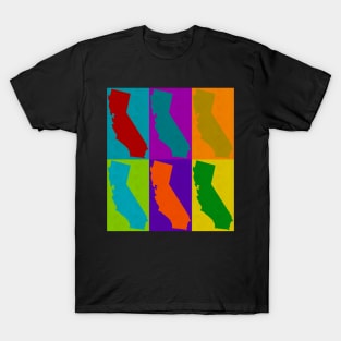 California Pop Art Design Love State CA T-Shirt